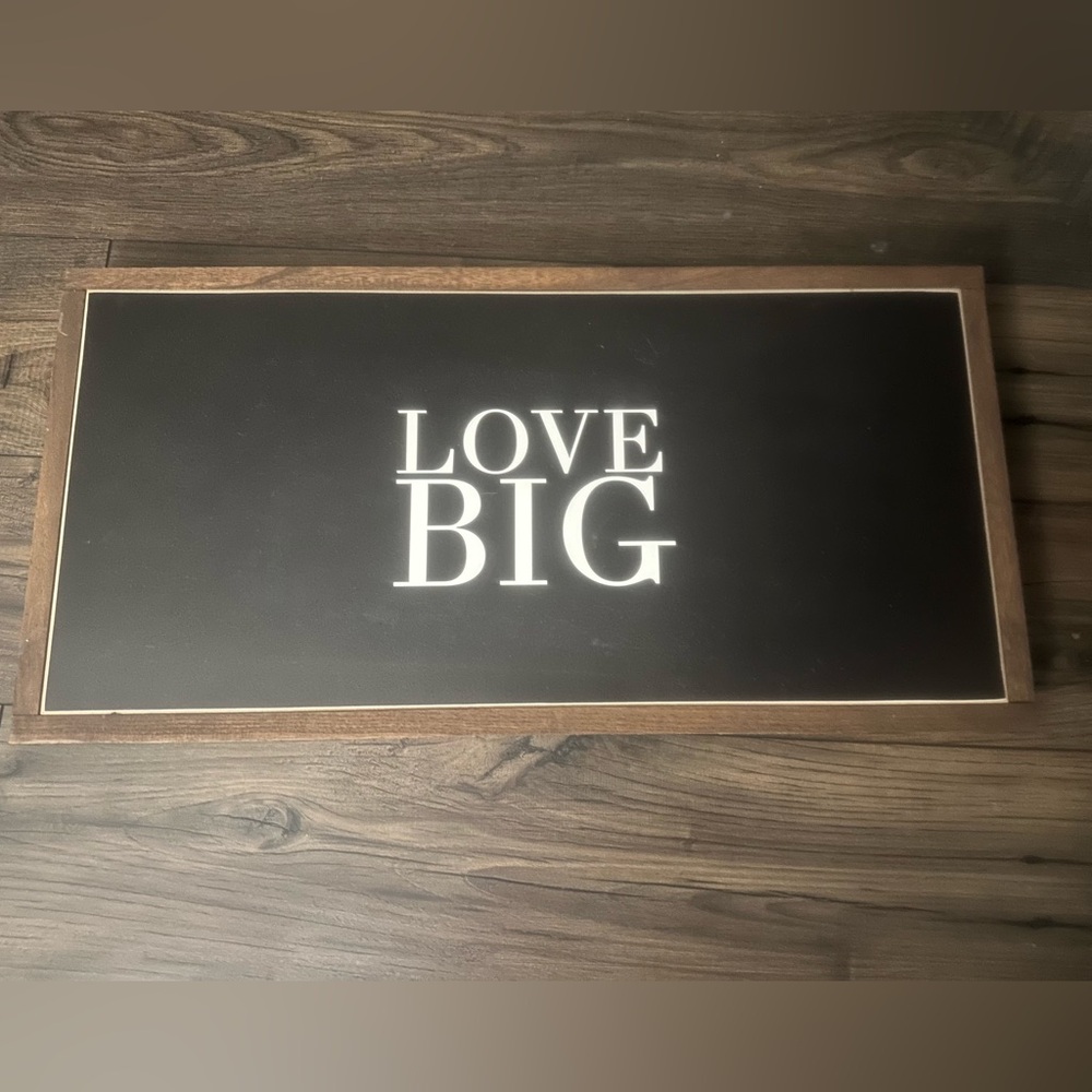 “LOVE BIG” wall art